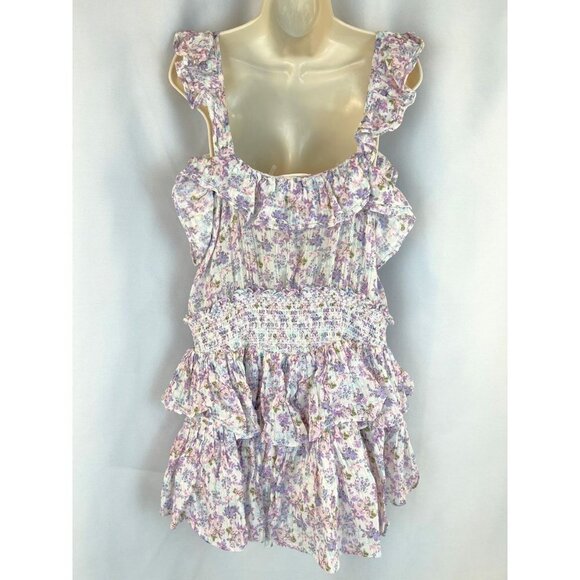 LoveShackFancy Floral Shanely Dress in Positano Blue $295 - Picture 6 of 11